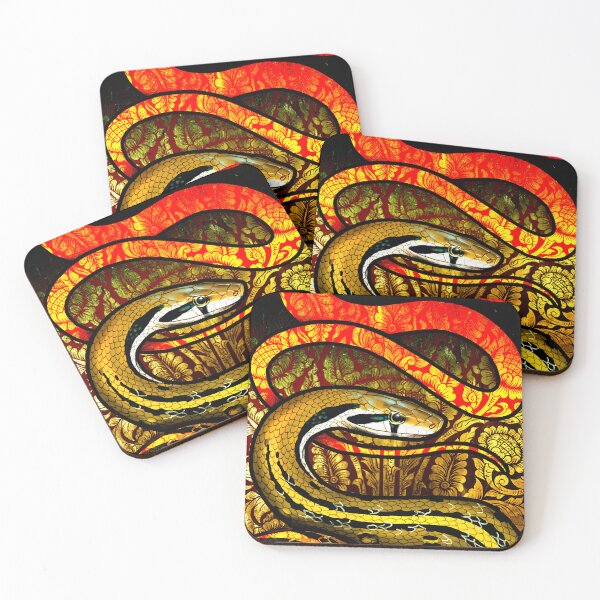 Item preview, Yellow Striped Racer Snake designed and sold by CulpeoFox.
