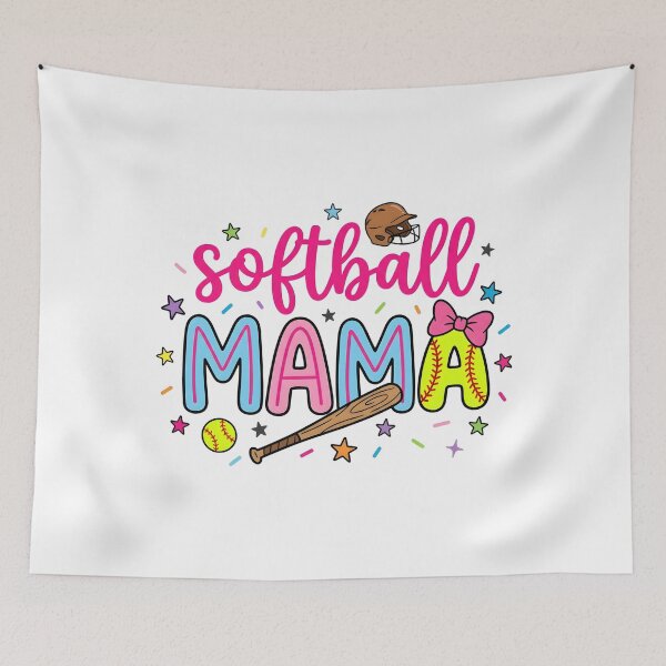 Item preview, Softball Mama Preppy Coquette Bow Stars Game Day Mom Mother designed and sold by OlakunleOloroz.