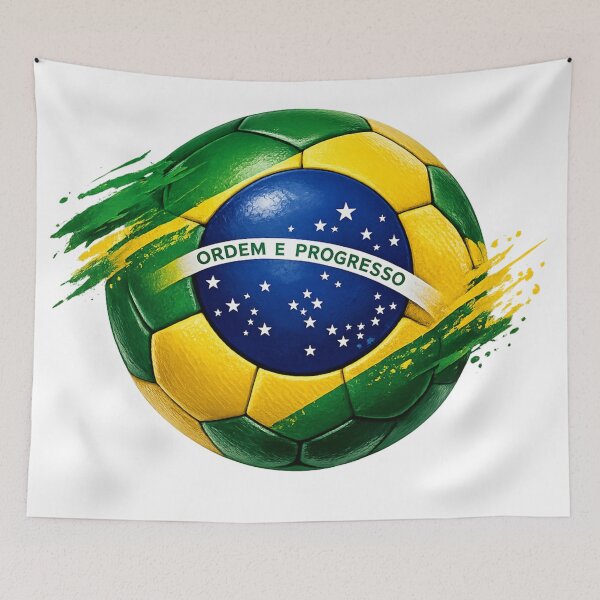 Item preview,  Brazil Soccer Flag Design – World Cup Football Fan Graphic designed and sold by RolMerch.