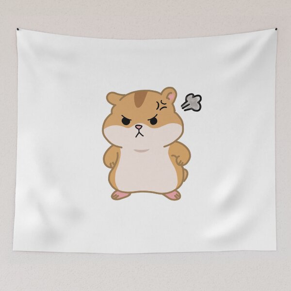 Item preview, Angry Cute Hamster Sticker-Moody Chubby Cartoon Animal designed and sold by pn_terest.