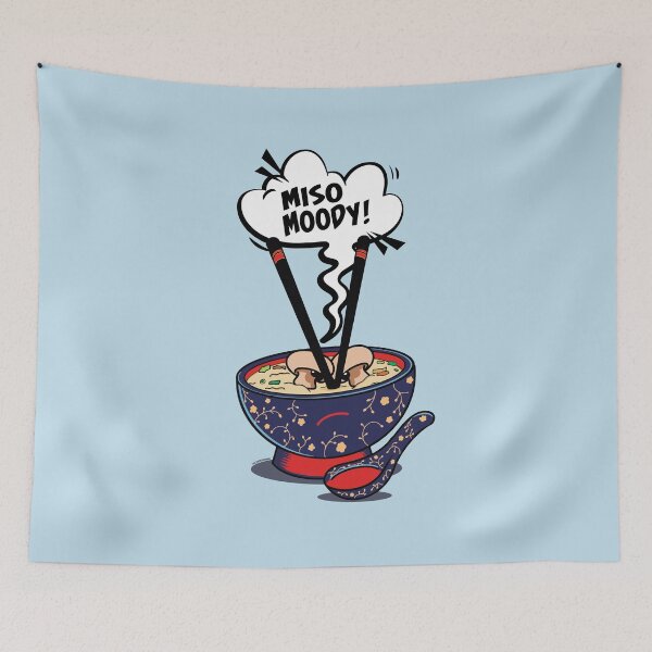 Item preview, Miso Moody Funny Food Pun -  designed and sold by YaldiDesign.