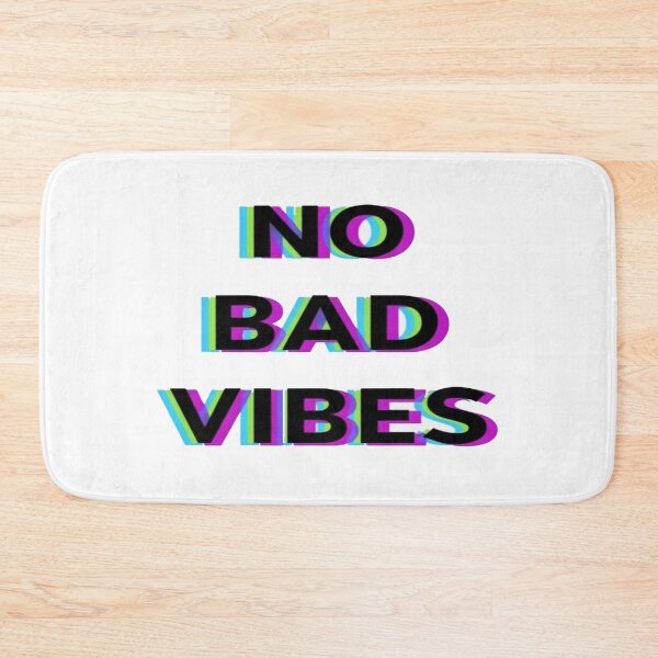 Item preview, Bold “No Bad Vibes” Multicolor Shadow Typography – Positive Mindset Motivational Graphic Design designed and sold by Bright Nest Studio.