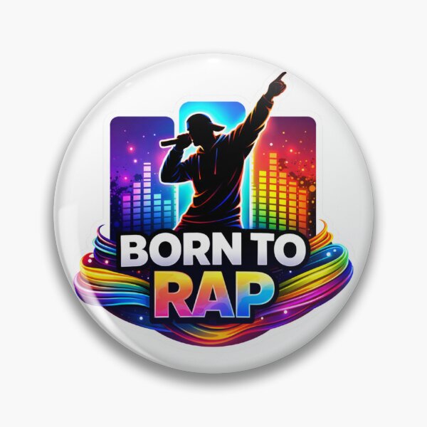 Item preview, Born to Rap Neon Silhouette designed and sold by lorand-designs.