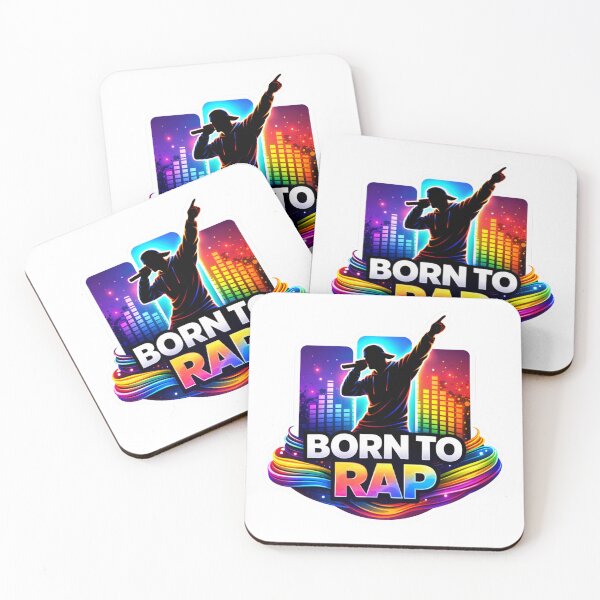Item preview, Born to Rap Neon Silhouette designed and sold by lorand-designs.