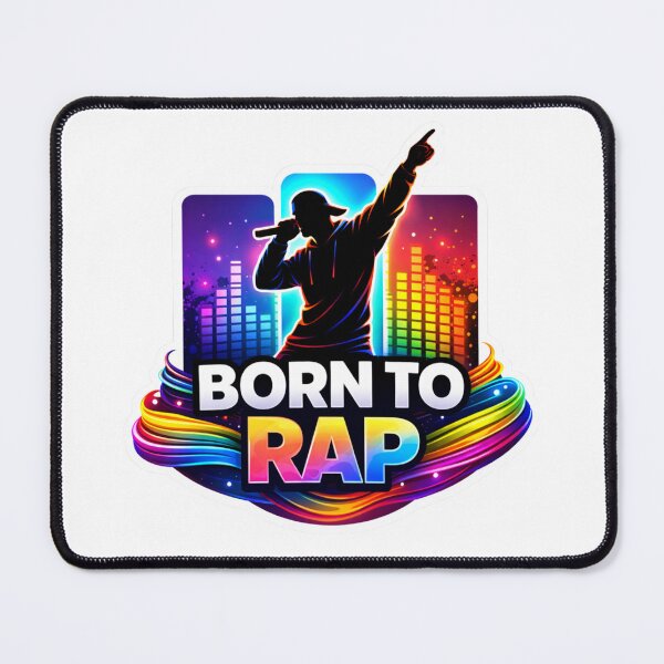 Item preview, Born to Rap Neon Silhouette designed and sold by lorand-designs.