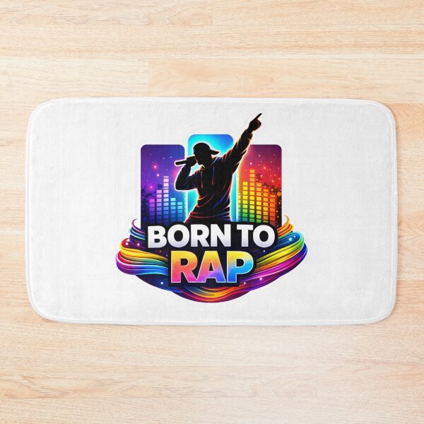 Item preview, Born to Rap Neon Silhouette designed and sold by lorand-designs.