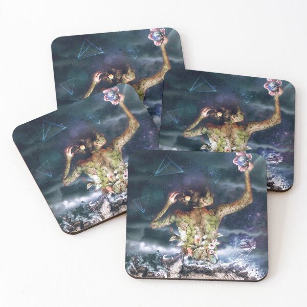 Item preview, Gaia’s Awakening: Surreal Earth Mother & Cosmic Nature Art designed and sold by yuvimaginaria.