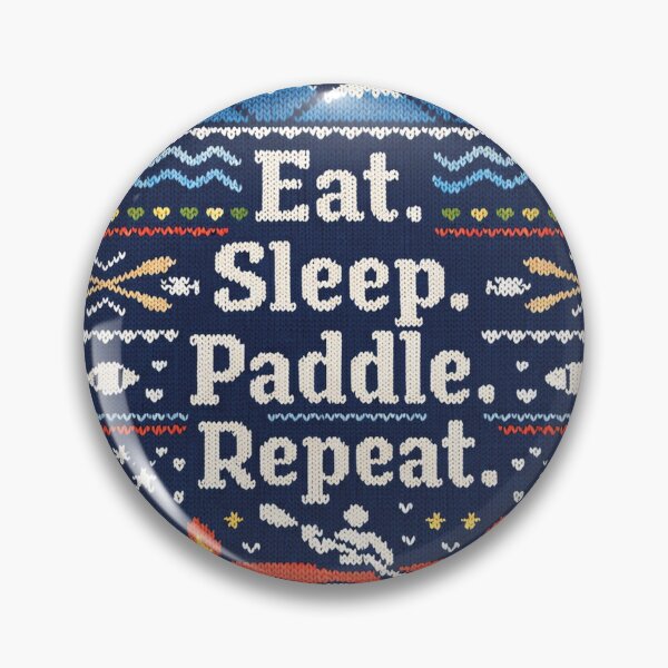 Item preview, Eat Sleep Paddle Repeat Outdoor Adventure Knitting Pattern designed and sold by Mauswohn.