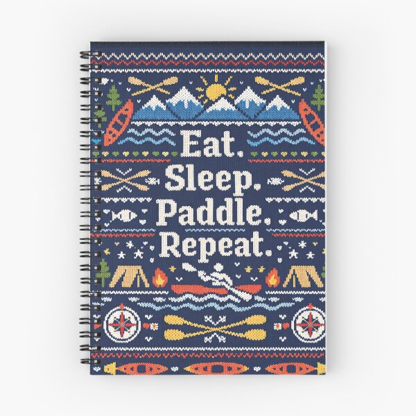 Item preview, Eat Sleep Paddle Repeat Outdoor Adventure Knitting Pattern designed and sold by Mauswohn.