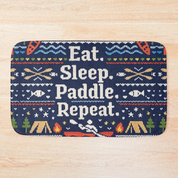 Item preview, Eat Sleep Paddle Repeat Outdoor Adventure Knitting Pattern designed and sold by Mauswohn.
