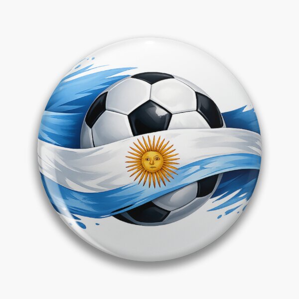 Item preview, Argentina Football Pride – Sky Blue White Soccer Design designed and sold by RolMerch.