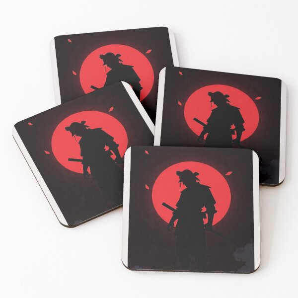 Item preview, Samurai Under the Crimson Moon designed and sold by </>Offcode.