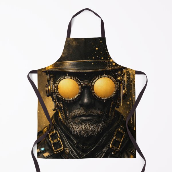 Item preview, Steampunk Gentleman Portrait in Gold and Black designed and sold by Kaleidoscope Print.