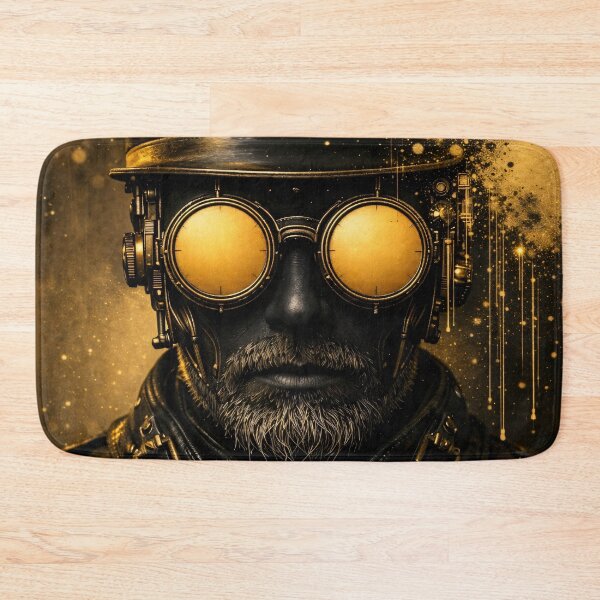 Item preview, Steampunk Gentleman Portrait in Gold and Black designed and sold by Kaleidoscope Print.