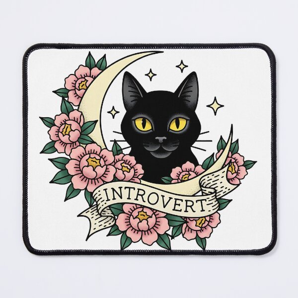 Item preview, Introvert Black Cat designed and sold by FloraInk.