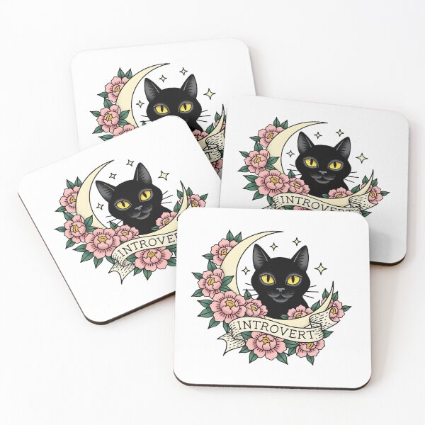 Item preview, Introvert Black Cat designed and sold by FloraInk.
