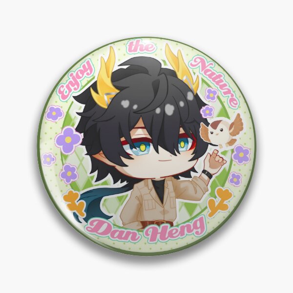 Item preview, Cute Honkai Star Rail Modern Badge Amphoreus DAN HENG designed and sold by rireirireika.