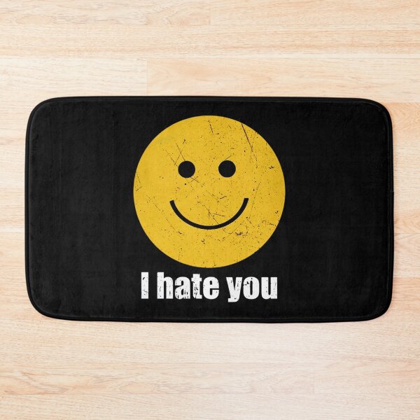Item preview, I Hate You Smiley-Face Dark Humor  Cute Bipolar designed and sold by HughIeas.