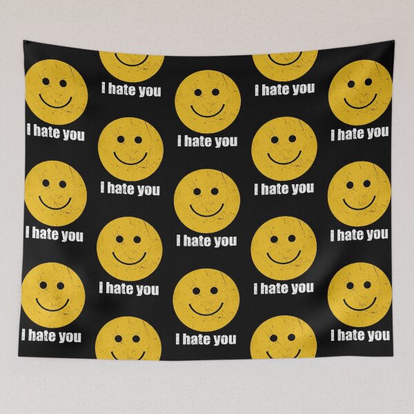 Item preview, I Hate You Smiley-Face Dark Humor  Cute Bipolar designed and sold by HughIeas.