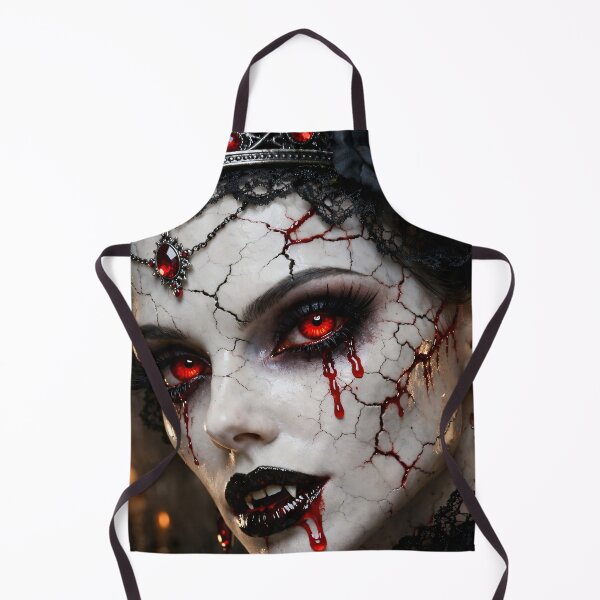 Item preview, Vampire Queen Gothic Portrait with Blood Red Eyes designed and sold by Kaleidoscope Print.