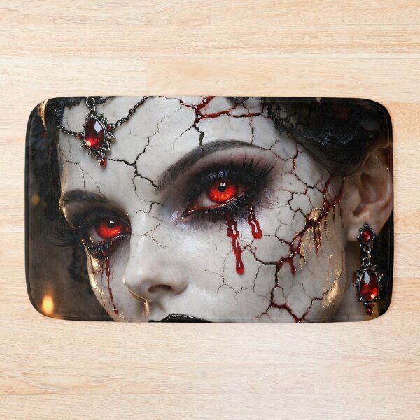 Item preview, Vampire Queen Gothic Portrait with Blood Red Eyes designed and sold by Kaleidoscope Print.