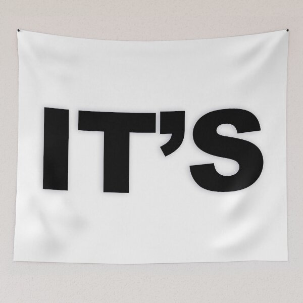 Item preview, IT'S — Black Minimal Bold Type Statement designed and sold by WORDPAUSE.