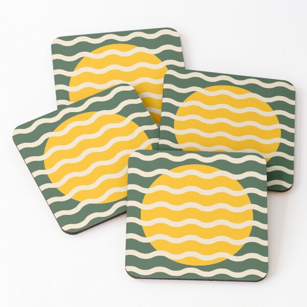 Item preview, Nordic Calm Retro Sunset Wave Pattern | Mid Century Modern Abstract Design designed and sold by nineFlorals.