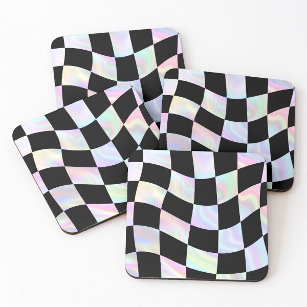 Item preview, Wavy Black Checkered Colorful Pattern designed and sold by Tetete.