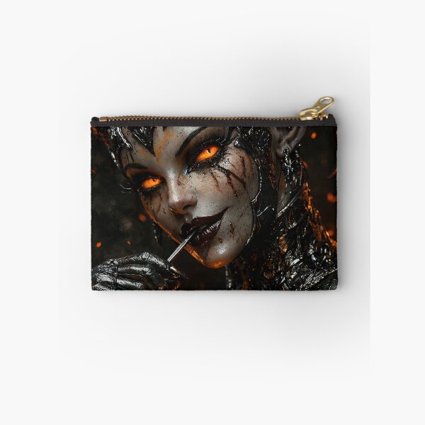 Item preview, Dark Demon Queen with Glowing Ember Eyes designed and sold by Kaleidoscope Print.