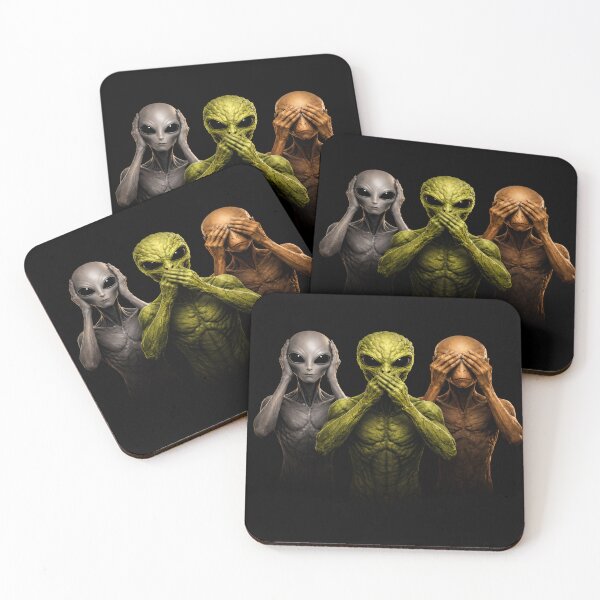 Item preview, Hear No Evil Aliens designed and sold by MarkColeImaging.