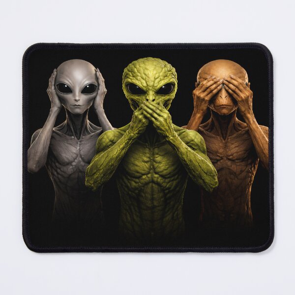 Item preview, Hear No Evil Aliens designed and sold by MarkColeImaging.