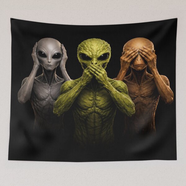 Item preview, Hear No Evil Aliens designed and sold by MarkColeImaging.