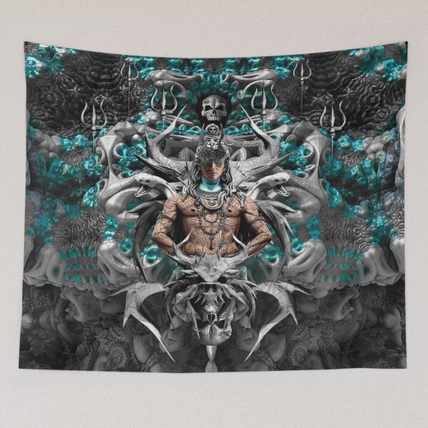 Item preview, The Occult Mahadev: Esoteric Shiva & Serpent Fractal Ritual Art designed and sold by yuvimaginaria.