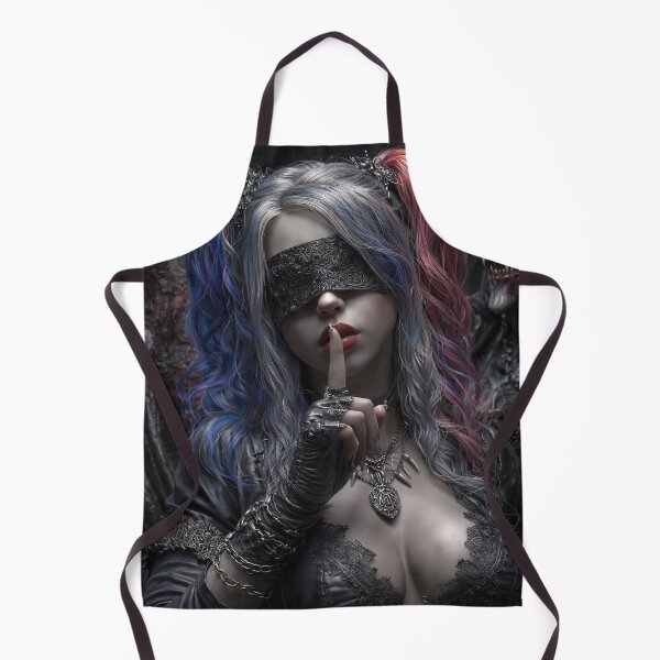 Item preview, Blindfolded Gothic Girl with Demons Dark Fantasy Art designed and sold by Kaleidoscope Print.