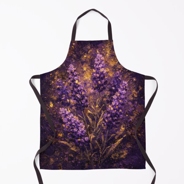 Item preview, Royal Lavender Gold - Luxury Impasto Floral Oil Painting designed and sold by ChubbyGoong.