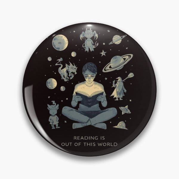 Item preview, Reading is Out of this Planet reading Girl designed and sold by oso-de-color.