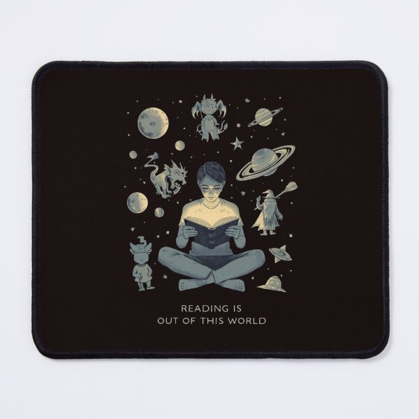 Item preview, Reading is Out of this Planet reading Girl designed and sold by oso-de-color.