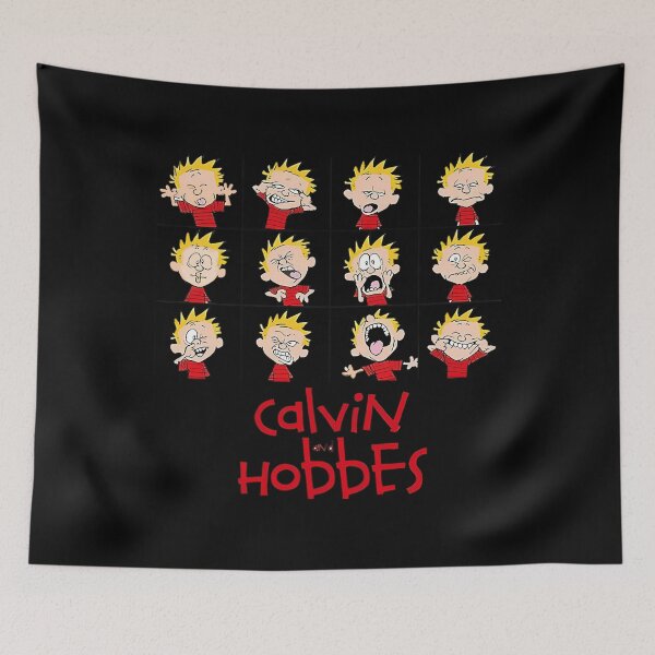 Item preview, Calvin And Hobbes Many Moods Funny Faces Grid designed and sold by Hoodybaba.
