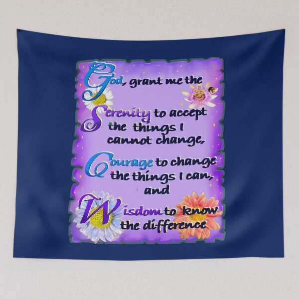 Item preview, God grant me the serenity Beautiful poetic prayer mindfulness poem about resilience designed and sold by Artonmytee.
