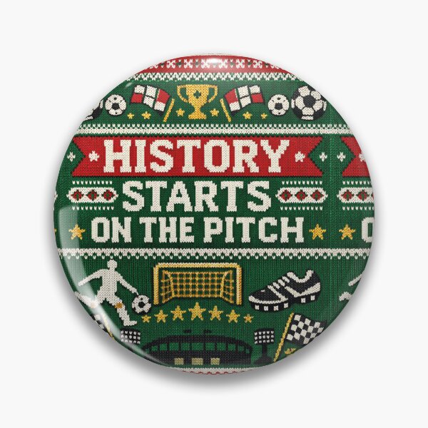 Item preview, History Starts On The Pitch Football Sports Motivation Knitting Patterns designed and sold by Mauswohn.