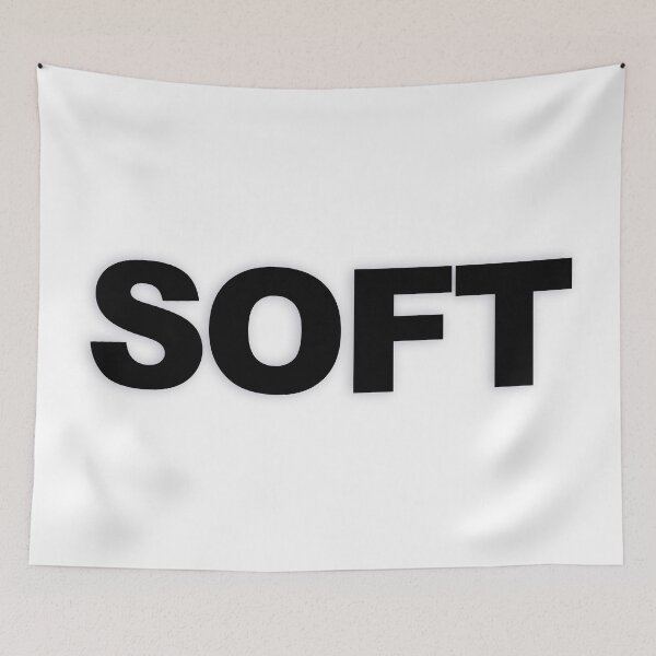 Item preview, SOFT — Black Minimal Bold Type Statement designed and sold by WORDPAUSE.