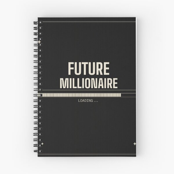 Item preview, Future Millionaire Loading – Entrepreneur Motivation Typography Design designed and sold by SloganDaddy.