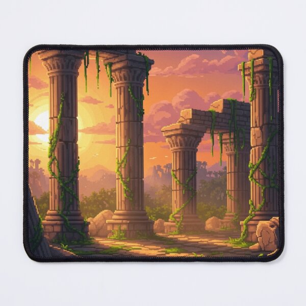 Item preview, Ancient Temple Ruins Pixel Art - 16-bit Retro Game Fantasy Landscape designed and sold by AetherionPixels.
