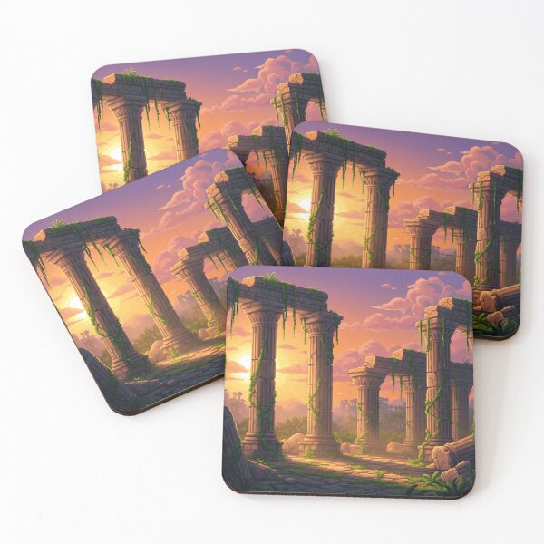 Item preview, Ancient Temple Ruins Pixel Art - 16-bit Retro Game Fantasy Landscape designed and sold by AetherionPixels.