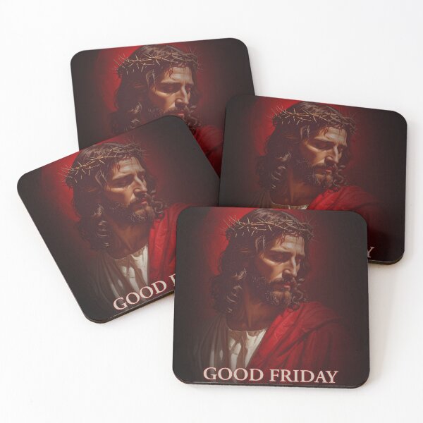 Item preview, Good Friday Christian Cross Poster – Crown of Thorns and Nails, Jesus Sacrifice Religious Artwork designed and sold by CrossCrafted.