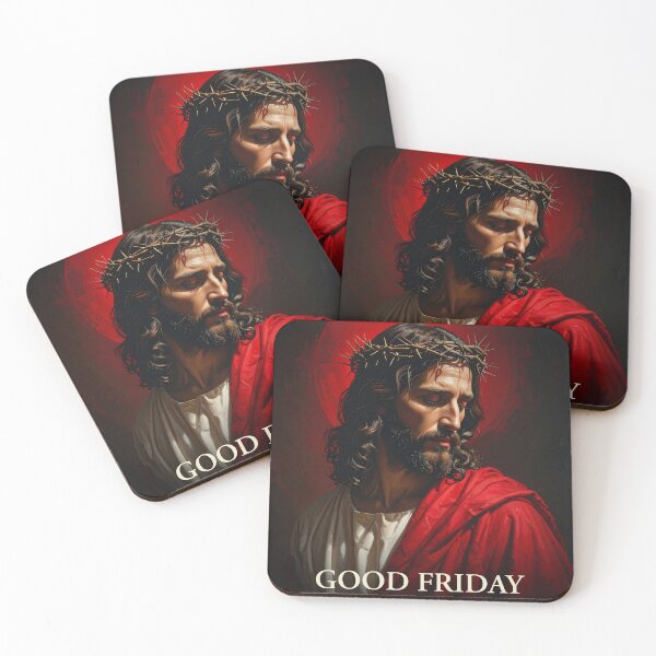 Item preview, Good Friday Christian Cross Poster – Crown of Thorns and Nails, Jesus Sacrifice Religious Artwork designed and sold by CrossCrafted.