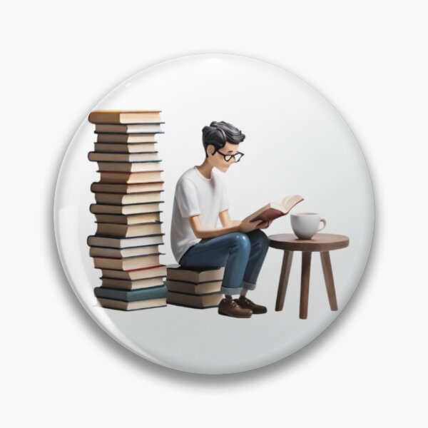 Item preview, Cozy Reader with Coffee Minimalist 3D Illustration designed and sold by AlxVel.