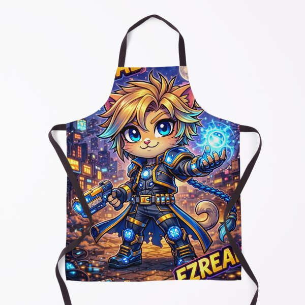 Item preview, Ezreal Neon Arcane Cat – Cute Gamer Chibi Design designed and sold by Lunatik Cat.