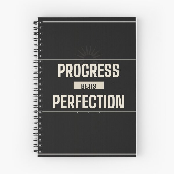 Item preview, Progress Beats Perfection – Self Improvement Motivational Quote designed and sold by SloganDaddy.