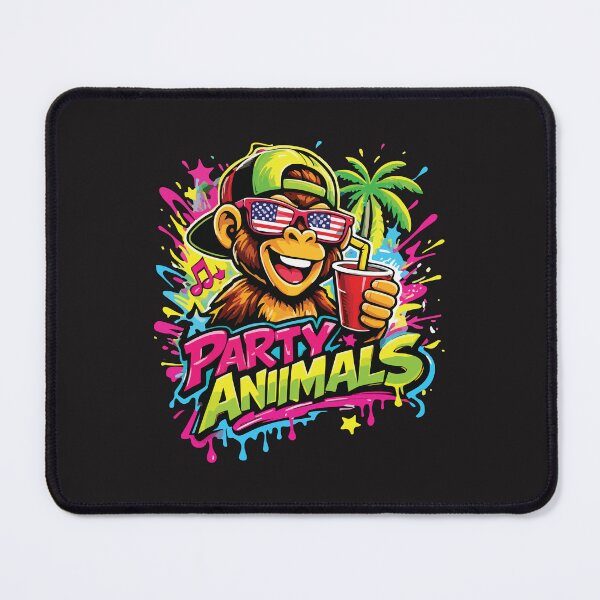 Item preview, Party Animals Monkey Baseball Funny designed and sold by kiralynstration.